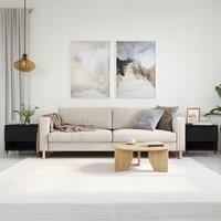 Berkfield Home Coffee Tables 2 pcs Black 50x46x50 cm Engineered Wood | Size: 50 x 46 x 50 cm