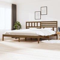 Berkfield Home Bed Frame Honey Brown Solid Wood Pine 200x200 cm