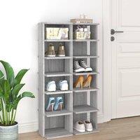 Berkfield Home Shoe Racks 2 pcs Grey Sonoma 27.5x27x102 cm Engineered Wood