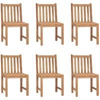 Berkfield Home Garden Chairs 6 pcs Solid Teak Wood in Brown
