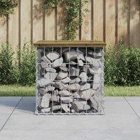 Berkfield Home Garden Bench Gabion Design 43x44x42 cm Impregnated Wood Pine in Brown | Size: 43 x 44 x 42 cm