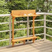 Berkfield Home Balcony Bar Table 90x37x122.5 cm Solid Acacia Wood in Brown
