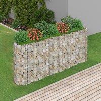 Berkfield Home Gabion Raised Bed Galvanised Iron 260x50x100 cm in Silver | Size: 260 x 50 x 100 cm
