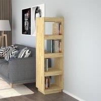 Berkfield Home Book Cabinet/Room Divider 40x35x135 cm Solid Pinewood in Brown | Size: 40 x 35 x 135 cm