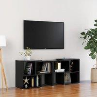 Berkfield Home TV Cabinet High Gloss Black 104x30x52 cm Engineered Wood | Size: 104 x 30 x 52 cm