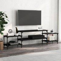 Berkfield Home TV Cabinet Black 197x35x52 cm Engineered Wood | Size: 197 x 35 x 52 cm