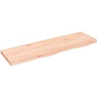 Berkfield Home Wall Shelf 100x30x(2-4) cm Untreated Solid Wood Oak in Brown