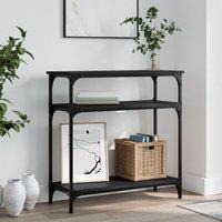 Berkfield Home Console Table Black 75x29x75 cm Engineered Wood | Size: 75 x 29 x 75 cm