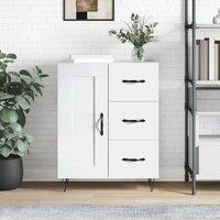 Berkfield Home Sideboard High Gloss White 69.5x34x90 cm Engineered Wood