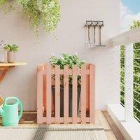 Berkfield Home Garden Planter with Fence Design 70x70x70 cm Solid Wood Douglas in Brown | Size: 70 x 70 x 70 cm