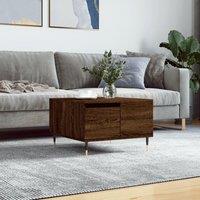 Berkfield Home Coffee Table Brown Oak 55x55x36.5 cm Engineered Wood