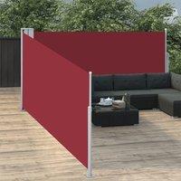 Berkfield Home Retractable Side Awning Red 100x1000 cm