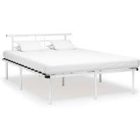 Berkfield Home Bed Frame White Metal 140x200 cm