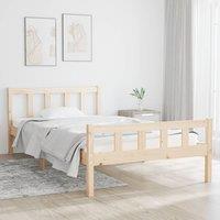 Berkfield Home Bed Frame Solid Wood 100x200 cm in Brown