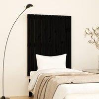 Berkfield Home Wall Headboard Black 82.5x3x110 cm Solid Wood Pine
