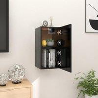 Berkfield Home Wall Mounted TV Cabinets 2 pcs Black 30.5x30x30 cm