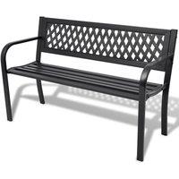 Berkfield Home Garden Bench 118 cm Steel Black
