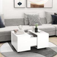 Berkfield Home Coffee Table White 60x60x38 cm Engineered Wood | Size: 60 x 60 x 38 cm