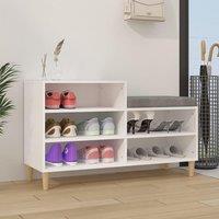 Berkfield Home Shoe Cabinet White 102x36x60 cm Engineered Wood | Size: 102 x 36 x 60 cm