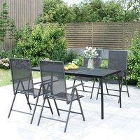 Berkfield Home Garden Table Anthracite 165x80x72 cm Steel Mesh in Black | Size: 165 x 80 x 72 cm