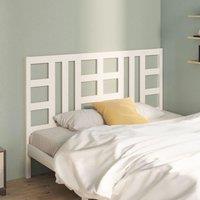 Berkfield Home Bed Headboard White 156x4x100 cm Solid Wood Pine | Size: 156 x 4 x 100 cm