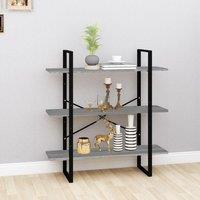 Berkfield Home Book Cabinet Grey Sonoma 100x30x105 cm Engineered Wood | Size: 100 x 30 x 105 cm
