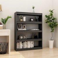 Berkfield Home Book Cabinet/Room Divider Grey 100x30x135.5 cm Solid Pinewood