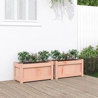 Berkfield Home Garden Planters 2 pcs Solid Wood Douglas in Brown
