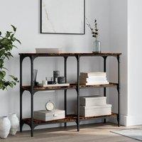 Berkfield Home Console Table Smoked Oak 100x29x75 cm Engineered Wood in Brown | Size: 100 x 29 x 75 cm