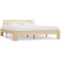 Berkfield Home Bed Frame Solid Pine Wood 160x200 cm in Brown