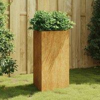 Berkfield Home Garden Planter 50x43x75 cm Corten Steel in Brown | Size: 50 x 43 x 75 cm