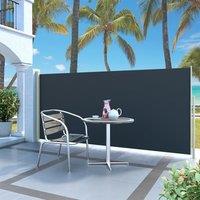 Berkfield Home Retractable Side Awning 140 x 300 cm Black