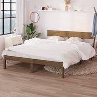 Berkfield Home Bed Frame Honey Brown Solid Wood Pine 120x200 cm | Size: Small Double