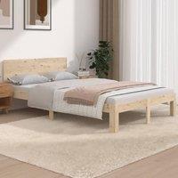 Berkfield Home Bed Frame Solid Wood 120x190 cm Small Double in Brown