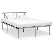 Berkfield Home Bed Frame Grey Metal 140x200 cm