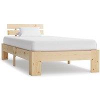 Berkfield Home Bed Frame Solid Pine Wood 100x200 cm in Brown