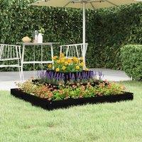 Berkfield Home Planter Black 80x80x27 cm Solid Wood Pine | Size: 80 x 80 x 27 cm