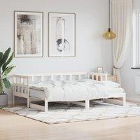 Berkfield Home Daybed with Trundle White 90x190 cm Solid Wood Pine