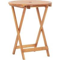 Berkfield Home Folding Garden Table 60x75 cm Solid Acacia Wood in Brown