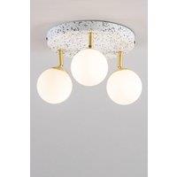 BHS Lighting Lott Triple Spotlight Plate Ceiling Light in Gold