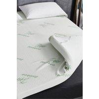 Ezysleep Super Soft Bamboo Memory Foam Mattress Topper 2 Inch in White | Size: Double