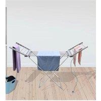Groundlevel Winged heated electric winged clothes airer with cover in Silver