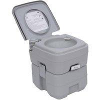 OUTSUNNY 20L Camping Toilet Portable Travel WC Caravan Picnic Fishing in Grey