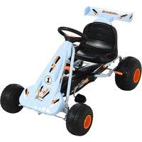 HOMCOM Child's Pedal Go Kart Manual Car with Brake Gears Steering Wheel in Blue