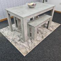 KOSY KOALA Grey kitchen Dining Table & 2 Benches Set of 4 space saver dining room