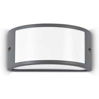 Netlighting Rex 1 Light Outdoor Wall Light Anthracite IP44 E27 in Black