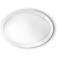 Netlighting Maddi 1 Light Diffuser Outdoor Flush Ceiling Wall Light White IP66 E27