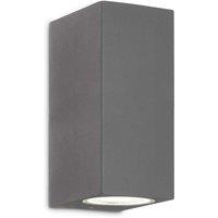 Netlighting 2 Light Outdoor Up Down Wall Light Anthracite IP44 G9 in Black