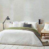 Yard Howarth Check Reversible Duvet Cover Set in Green | Size: King