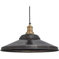 Brooklyn Giant Step Pendant, 18 Inch, Pewter, Brass Holder